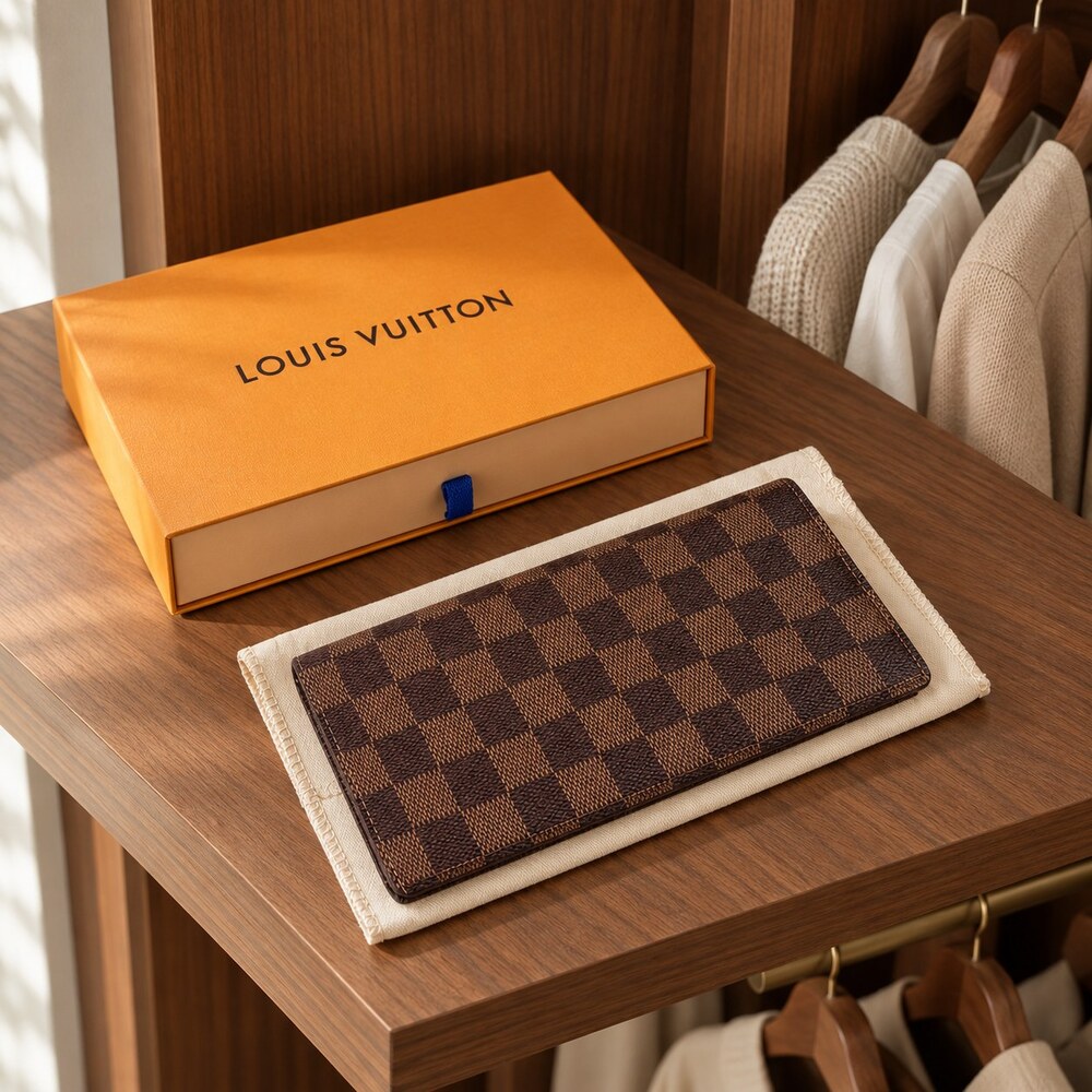 Louis Vuitton Damier Ebene Canvas Portefeuille Sarah Wallet - Picture 2 of 6